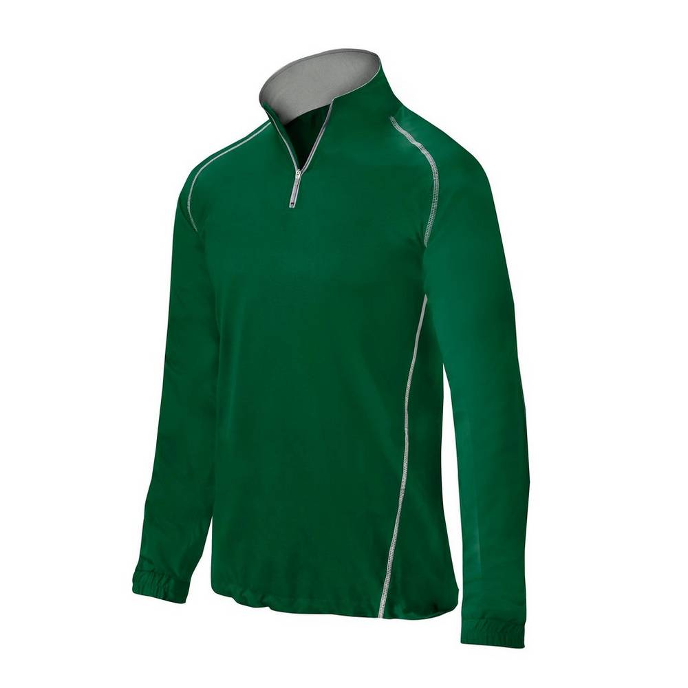 Chaqueta Mizuno Comp 1/4 Zip Batting Hombre Verde España UILJ-21354